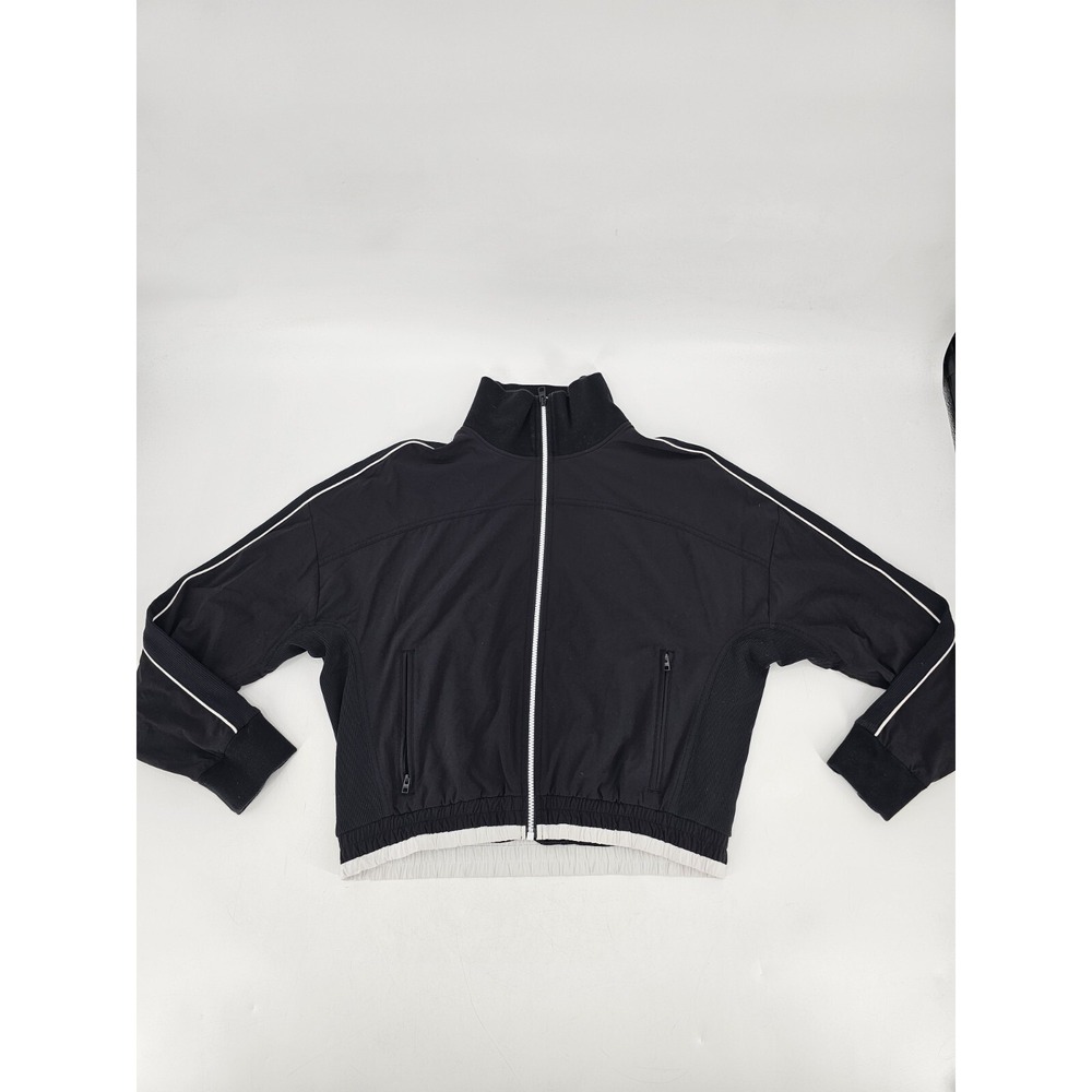 ATHLETA Bomber Jacket‎ Women's Long Sleeve Activewear Athletic Black Size M
